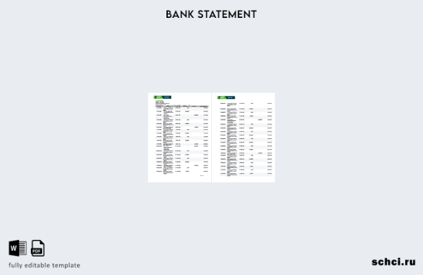 цифровая загрузка шаблона страниц выписки по банковскому счету KCB в Кении